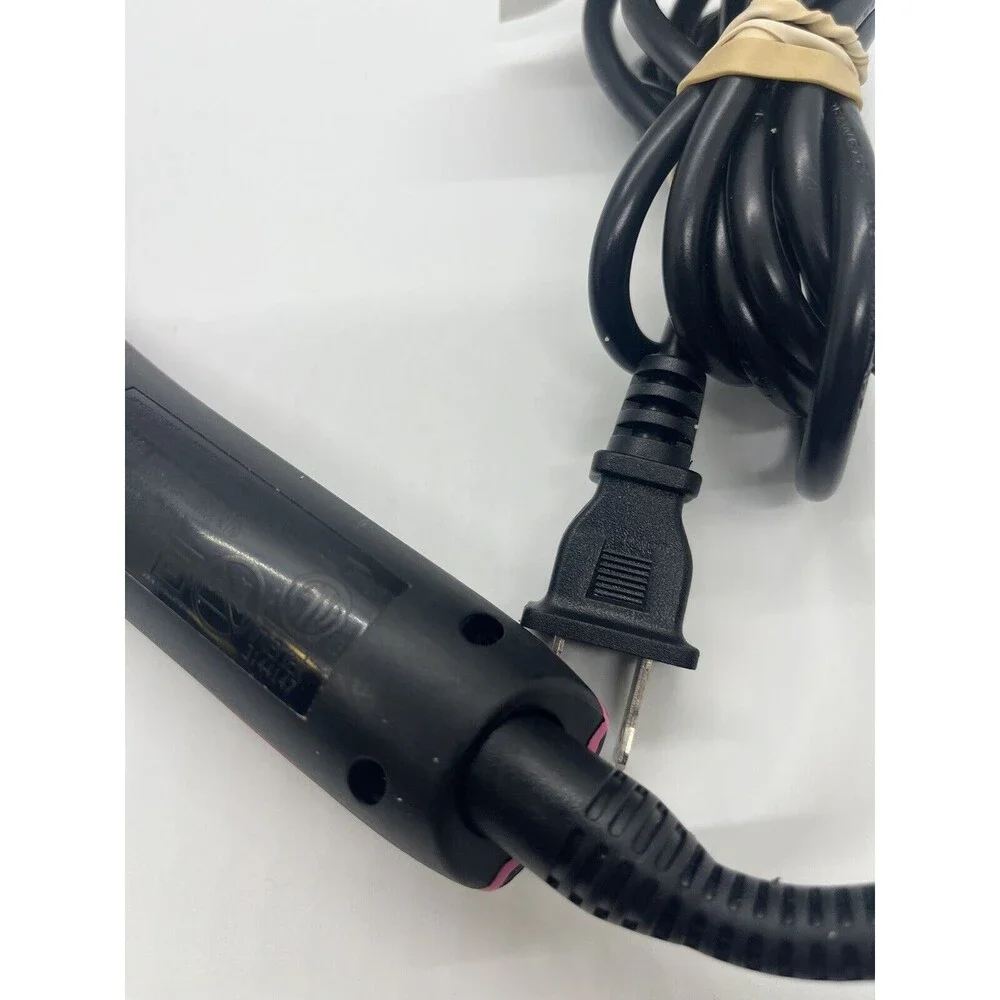 Simply Straight Ceramic Hair Straightener Brush LCD Display -Temp Control Pink